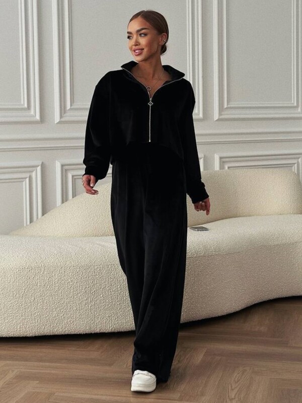 Casual μακρυμάνικο παντελόνι με κουκούλες γραφείο Γυναικεία φθινοπωρινά χειμερινά μασίφ πουλόβερ Παντελόνια σετ δύο τεμαχίων γυναικεία στολή 2023 μπλουζάκια