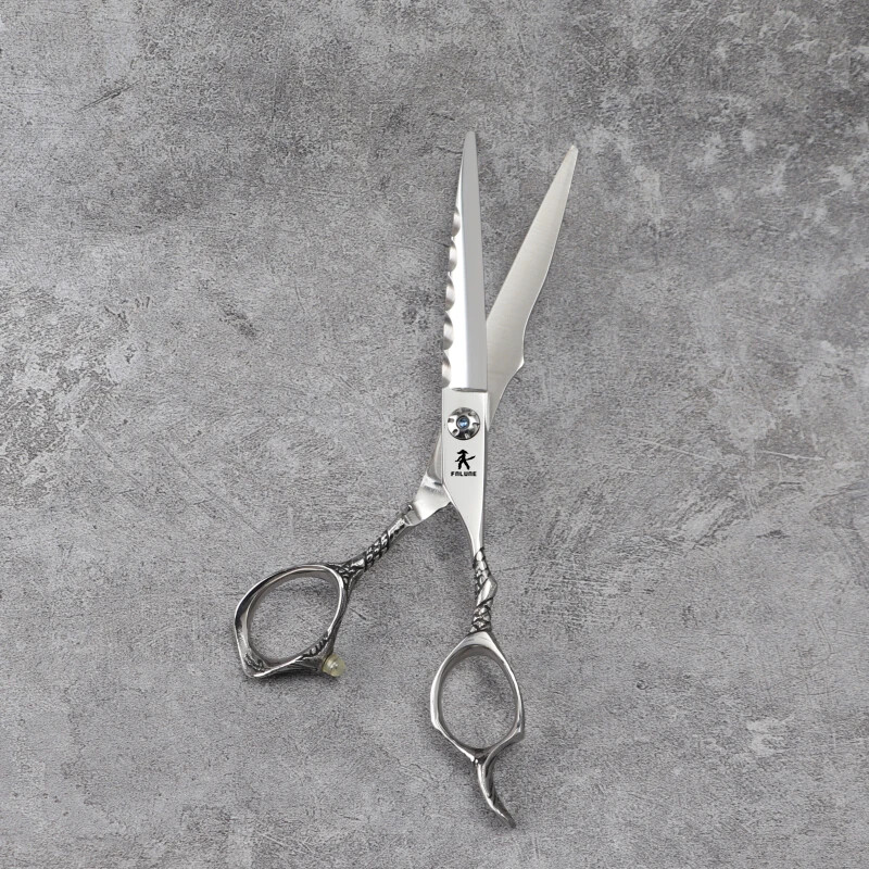 FnLune 6 6,5 colio 9Cr18MoV profesionalių kirpyklų žirklių kirpimo kirpyklų įrankiai kirpimo retinimo kirpimo kirpyklos žirklių rinkinys