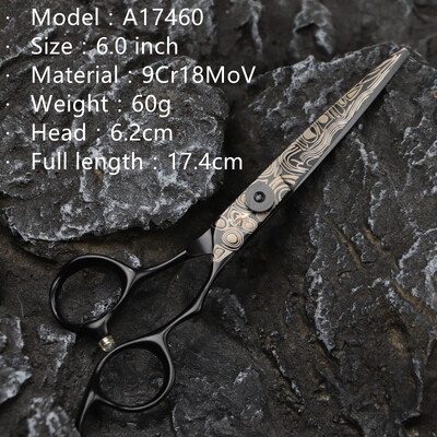 FnLune Damascus Pattern Profesionālās frizētavas Šķēres Griezums Frizieris Matu Griezums Atšķaidīšanas Šķēres Lancete Frizieru Šķēres