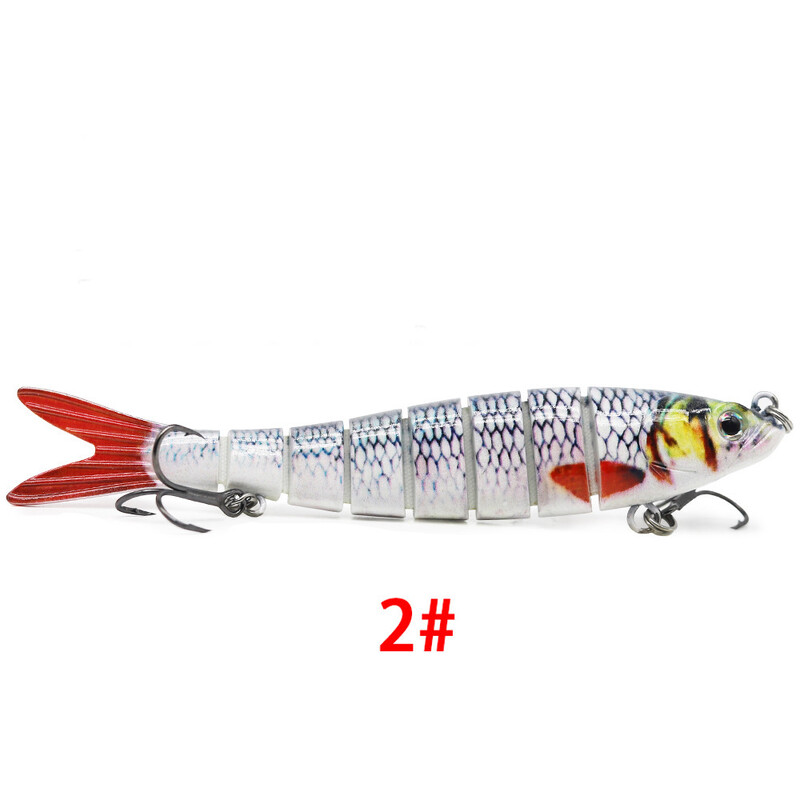 Luya bionic Nalucă de pește cu secțiuni multiple 8 secțiuni Secțiune ruptă țesătură momeală tare Pește cu secțiuni multiple 13,5 cm/10 cm Fabrică de articole de pescuit