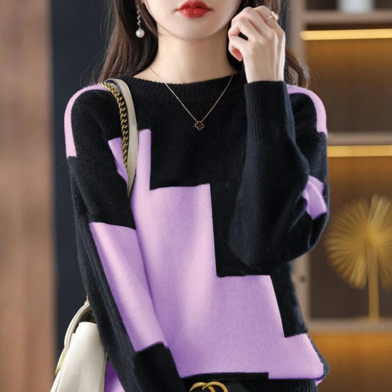 Κόκκινο γυναικείο πουλόβερ γραφικά πουλόβερ Κίτρινα πλεκτά μπλουζάκια για γυναικεία ρούχα Σχεδιαστής ψηλή σε προσφορά Y2k Vintage New