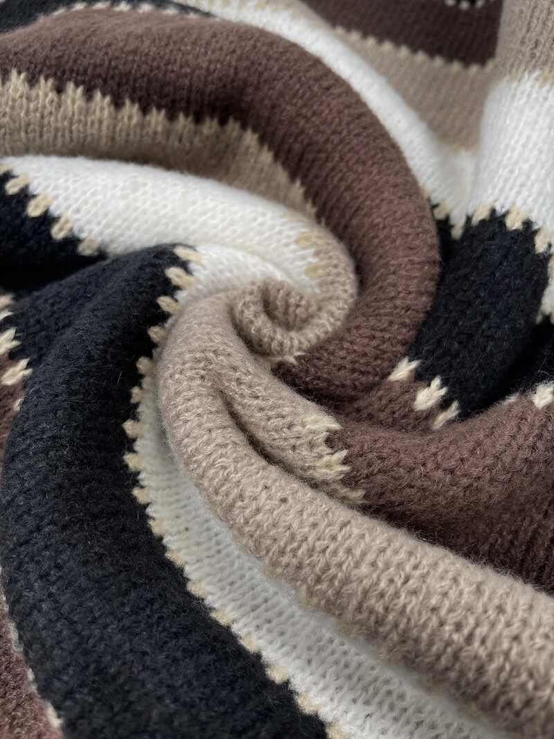 Liela izmēra brīvi svītraini džemperi Puloveri Rudens ziema Jaunums Melni Džemperi Adīti Mohēras Džemperi Sieviešu velkamie džemperi