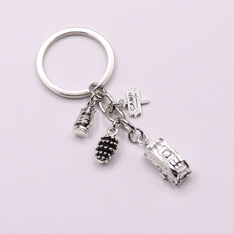 RV Pinecone Caravan Guide Sign Camping Light Outdoor Nature Camping Vacation Keychain
