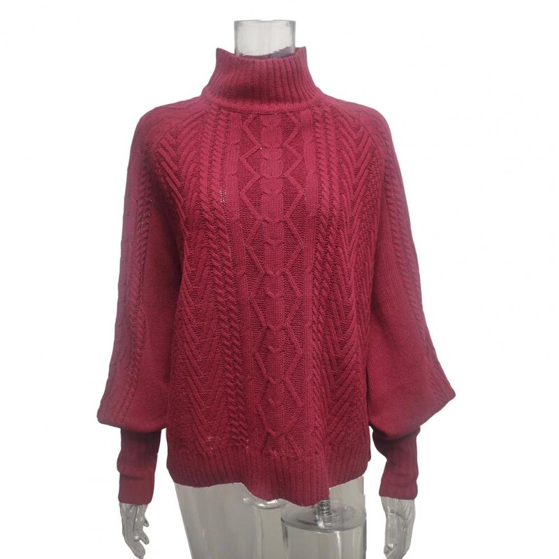 Sieviešu džemperis vienkrāsains O veida kakla lukturis ar garām piedurknēm Trikotāžas džemperis Džemperis Sieviešu brīvs džemperis Sieviešu ielas apģērbs