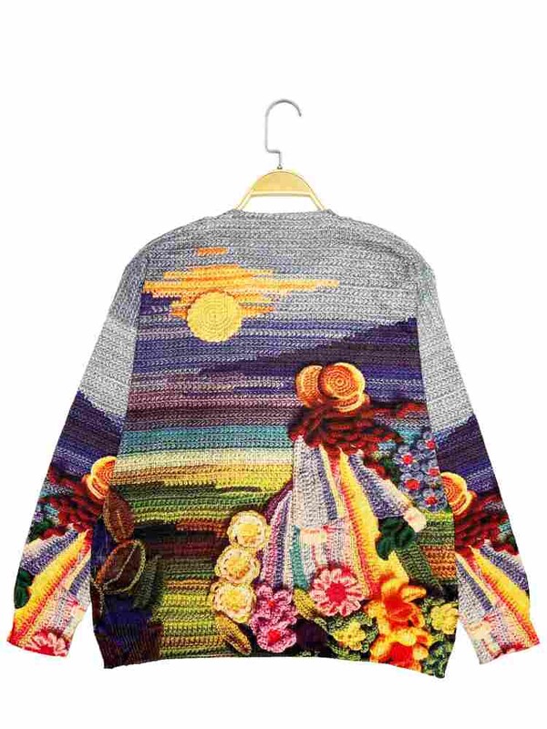 Φθινοπωρινό και χειμώνα νέα κομψή ευέλικτη γυναικεία μπλούζα με μακρυμάνικη μπλούζα με μοτίβο ψηφιακής εκτύπωσης κομψό γυναικείο λεπτό πουλόβερ