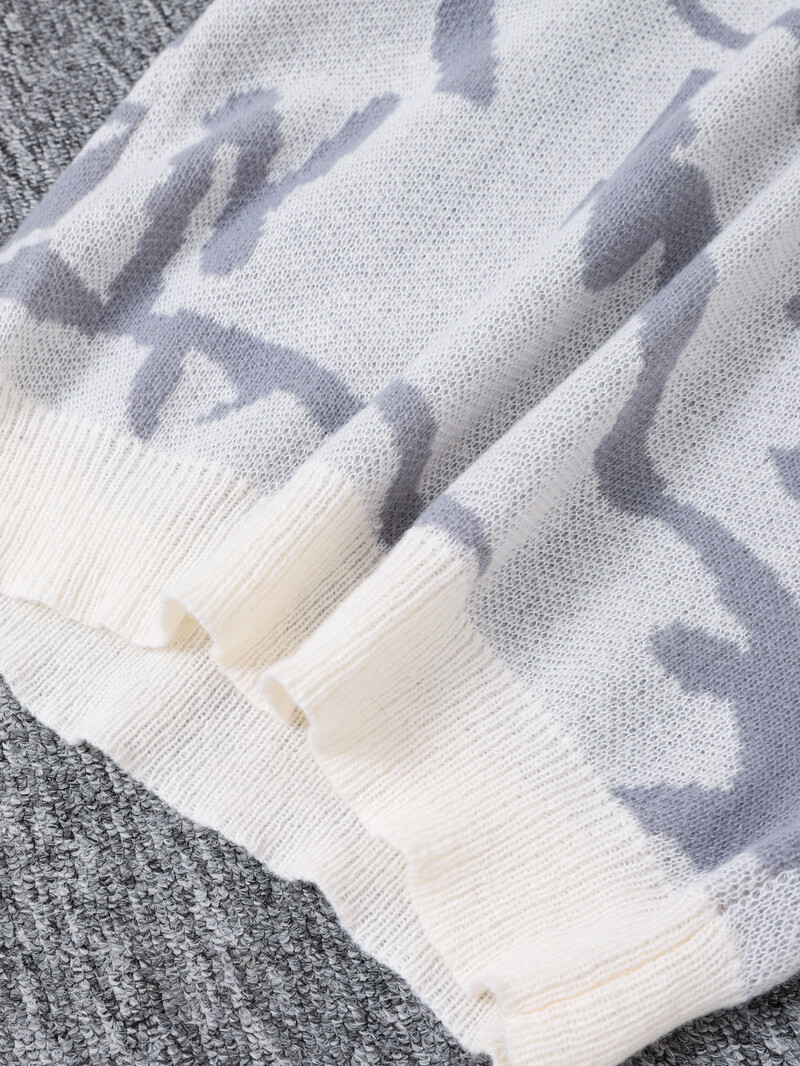 Pulover pentru bărbați, cu model de graffiti, de toamnă, populare de primăvară, pulover casual cu gât rotund, culoare contrastantă