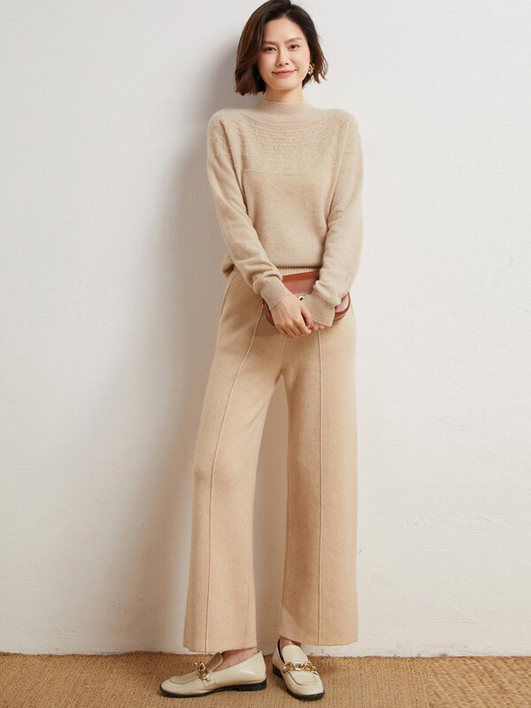 Pulover de toamnă iarnă cu decolteu fals pentru femei 100% lână merinos tricotaje de cașmir moale, solidă, îmbrăcăminte pentru femei Topuri