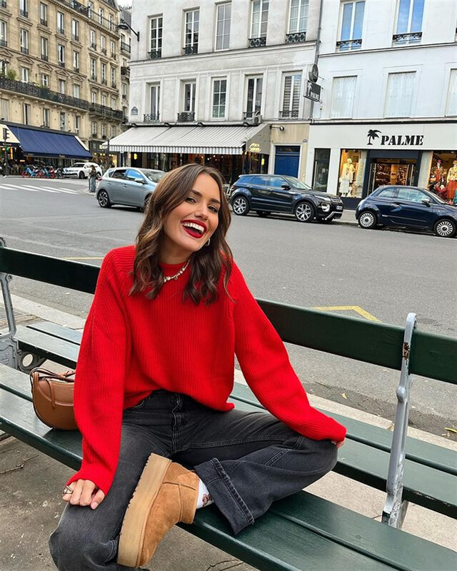 Γυναικεία Πλεκτά Χαλαρά Φθινοπωρινά Χειμερινά Πουλόβερ Γυναικεία πουλόβερ Μακρυμάνικα Casual Streetwear Γυναικεία πουλόβερ Γυναικεία πουλόβερ