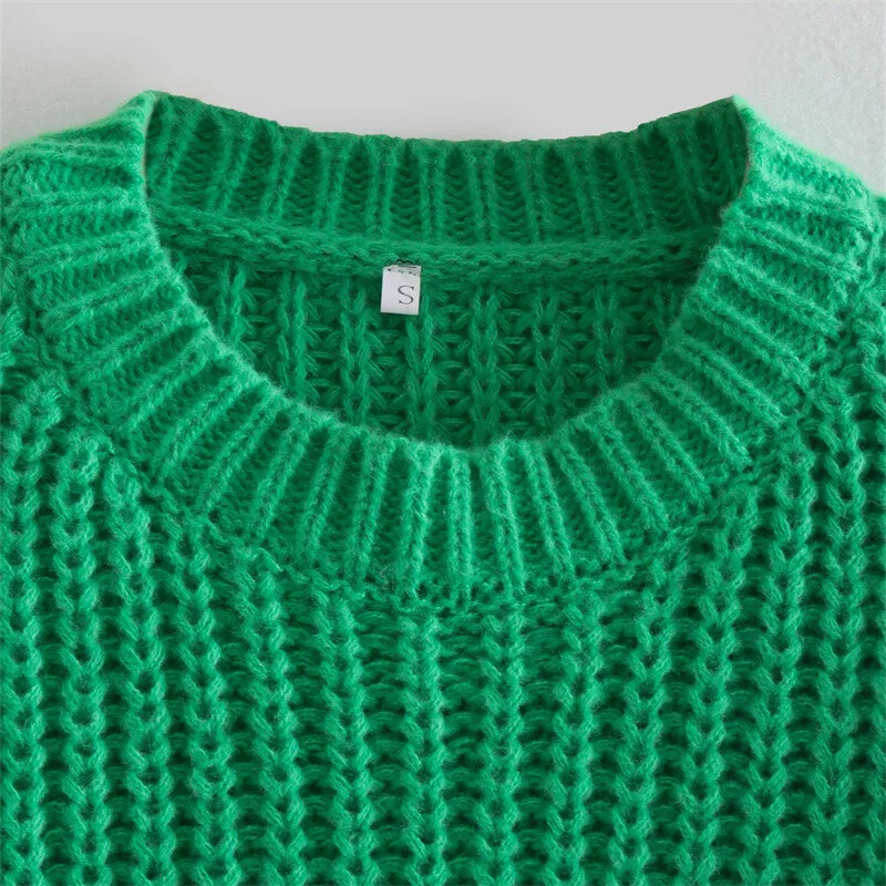 Sieviešu džemperis ar rievojumu ar garām piedurknēm, īss, apgriezts 2022. gada pavasaris, jauns sieviešu apģērbs