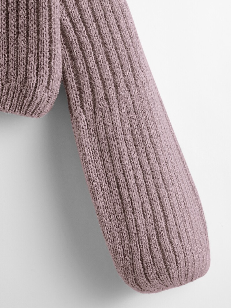 Sieviešu džemperis džemperis ar apkakli, ikdienišķs vienkrāsains džemperis ar īsu jostasvietu ar laternas piedurknēm