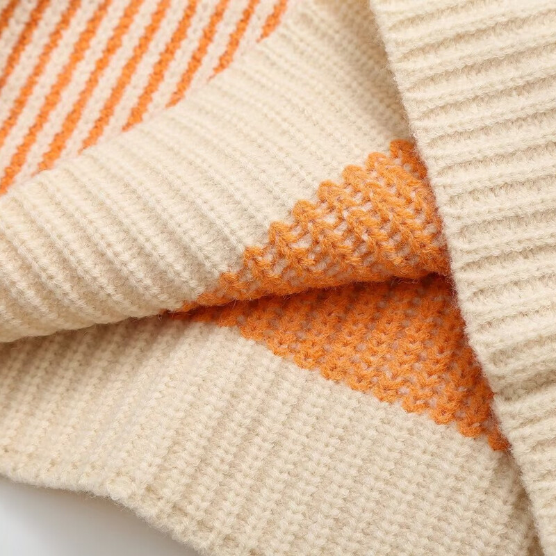 UNIZERA2023 Φθινοπωρινό και Χειμώνα Νέο Γυναικείο πουλόβερ με στρογγυλό λαιμό μακρυμάνικο πλεκτό κοντό πουλόβερ