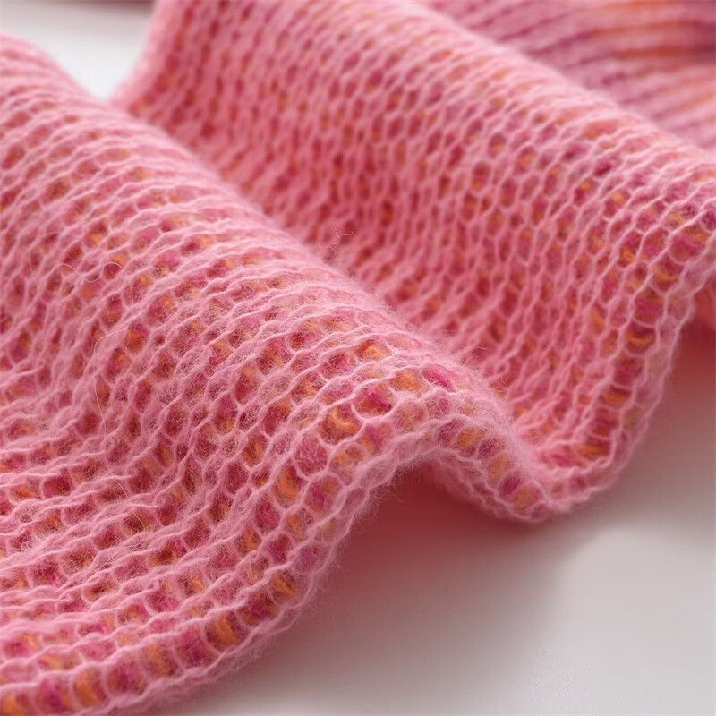 KEYANKETIAN rudens jauns sieviešu, maiga pieskāriena krāsu atbilstošs žakarda džemperis, džemperis ar O veida kakla garenām piedurknēm, modes apgriezts trikotāža