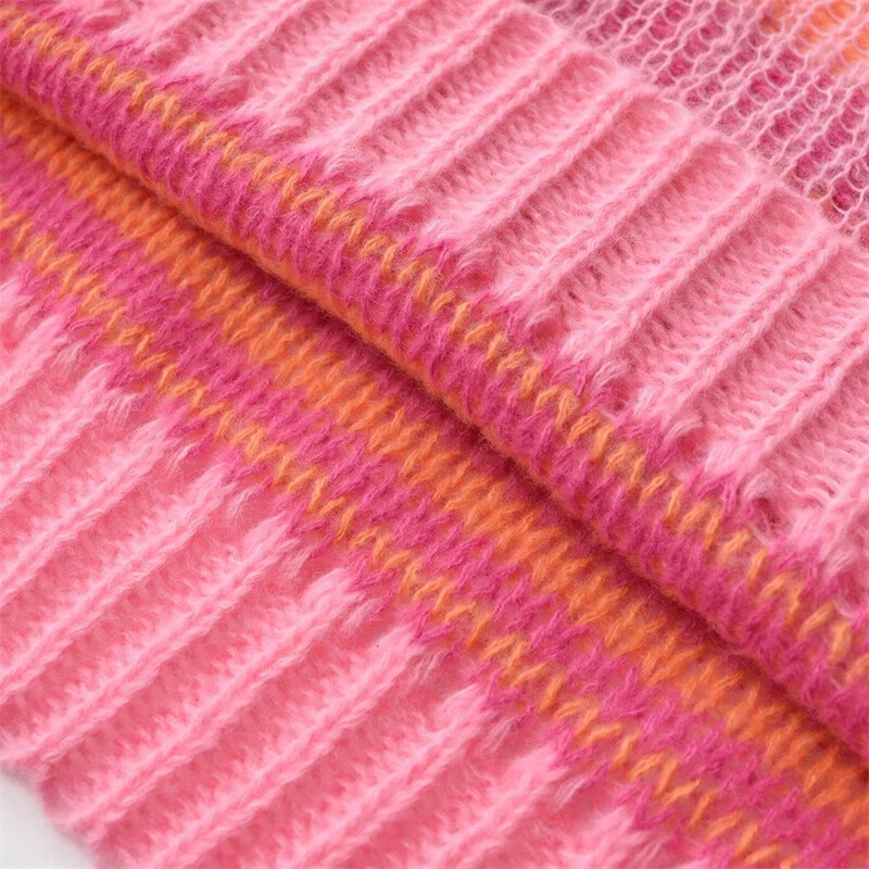 KEYANKETIAN rudens jauns sieviešu, maiga pieskāriena krāsu atbilstošs žakarda džemperis, džemperis ar O veida kakla garenām piedurknēm, modes apgriezts trikotāža