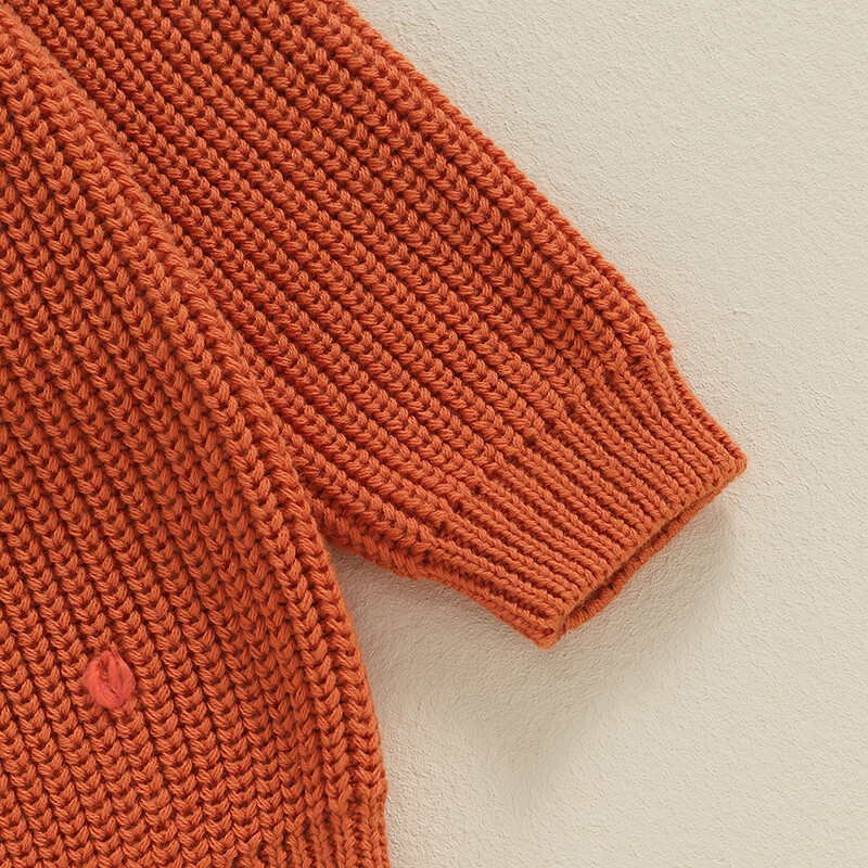 2024-05-13 Lioraitiin Toddler Puy Girl Helovīna džemperis Ķirbju raksts ar garām piedurknēm apaļš kakls, kupls trikotāžas džemperis