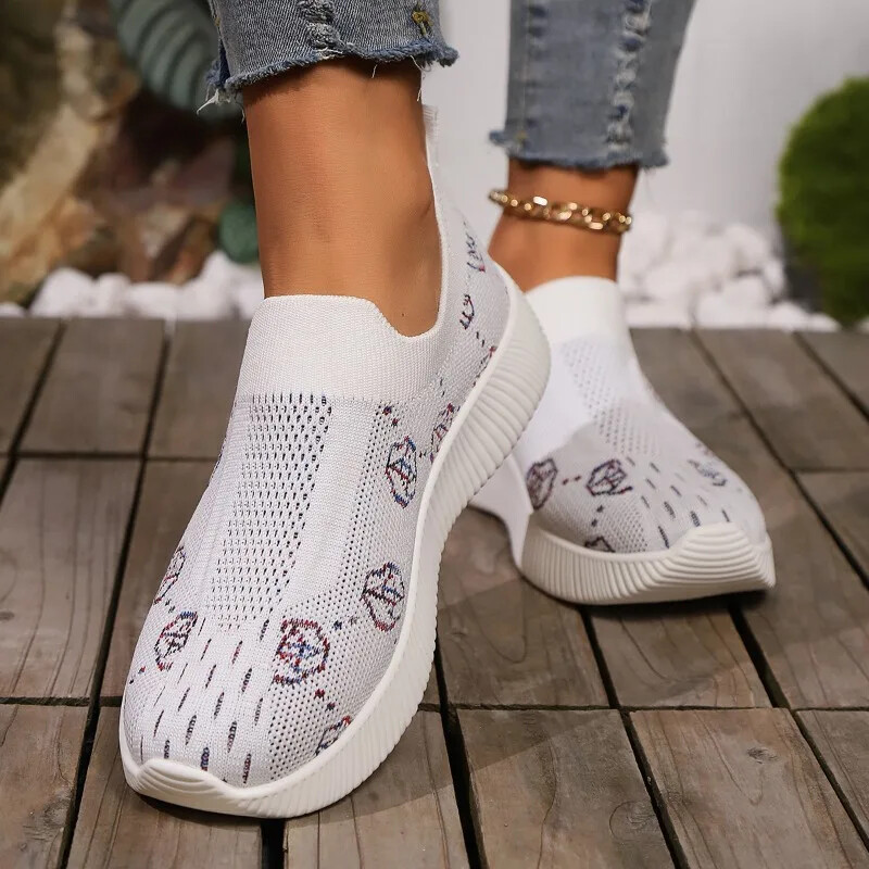 Pantofi de damă 2024, de înaltă calitate, pantofi vulcanizați pentru femei, cu vârf rotund, pantofi casual pentru femei, adidași noi, cu plasă ușoară