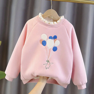 Gyerek bélésű, vastagított pulóver téli stílusos alaprétegű felső lányoknak 5-12 éves korig Új 2023 ősz/tél