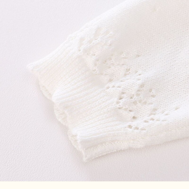 Νέα μακρυμάνικη ζακέτα κοριτσίστικη ζακέτα βολάν μωρό Κοριτσάκι πλεκτή ζακέτα Ρούχα αντηλιακής προστασίας Καλοκαιρινό πουκάμισο κλιματισμού