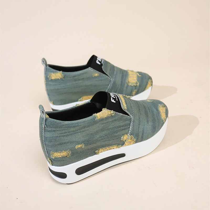 Sporta kurpes Sieviešu vulkanizēti apavi Tendence Plate no Ķīļi Skriešana Ikdienišķa Džinsa Ērts Modes Meiteņu ubaga apģērbs