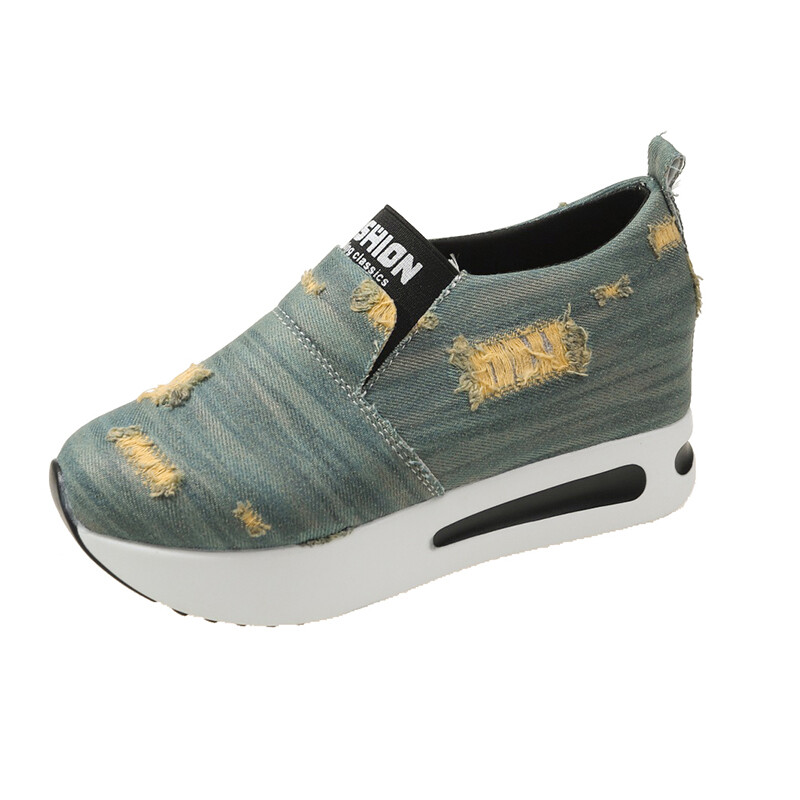 Sporta kurpes Sieviešu vulkanizēti apavi Tendence Plate no Ķīļi Skriešana Ikdienišķa Džinsa Ērts Modes Meiteņu ubaga apģērbs