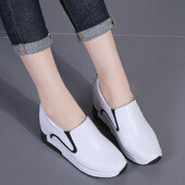 Pantofi ocazional pentru femeie Crește înălțimea Saboți Platformă Încălțăminte pentru femei Coș cu pană 2024 Toamnă Iarnă Nouă Vară Creepers Rochie Sport