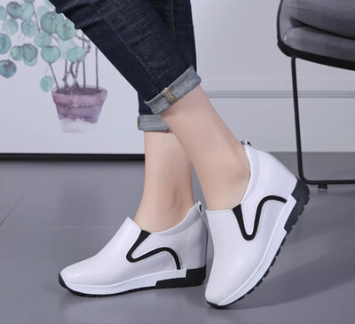 Pantofi ocazional pentru femeie Crește înălțimea Saboți Platformă Încălțăminte pentru femei Coș cu pană 2024 Toamnă Iarnă Nouă Vară Creepers Rochie Sport