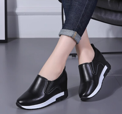 Pantofi ocazional pentru femeie Crește înălțimea Saboți Platformă Încălțăminte pentru femei Coș cu pană 2024 Toamnă Iarnă Nouă Vară Creepers Rochie Sport