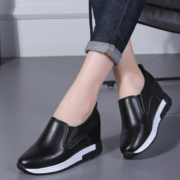 Pantofi ocazional pentru femeie Crește înălțimea Saboți Platformă Încălțăminte pentru femei Coș cu pană 2024 Toamnă Iarnă Nouă Vară Creepers Rochie Sport