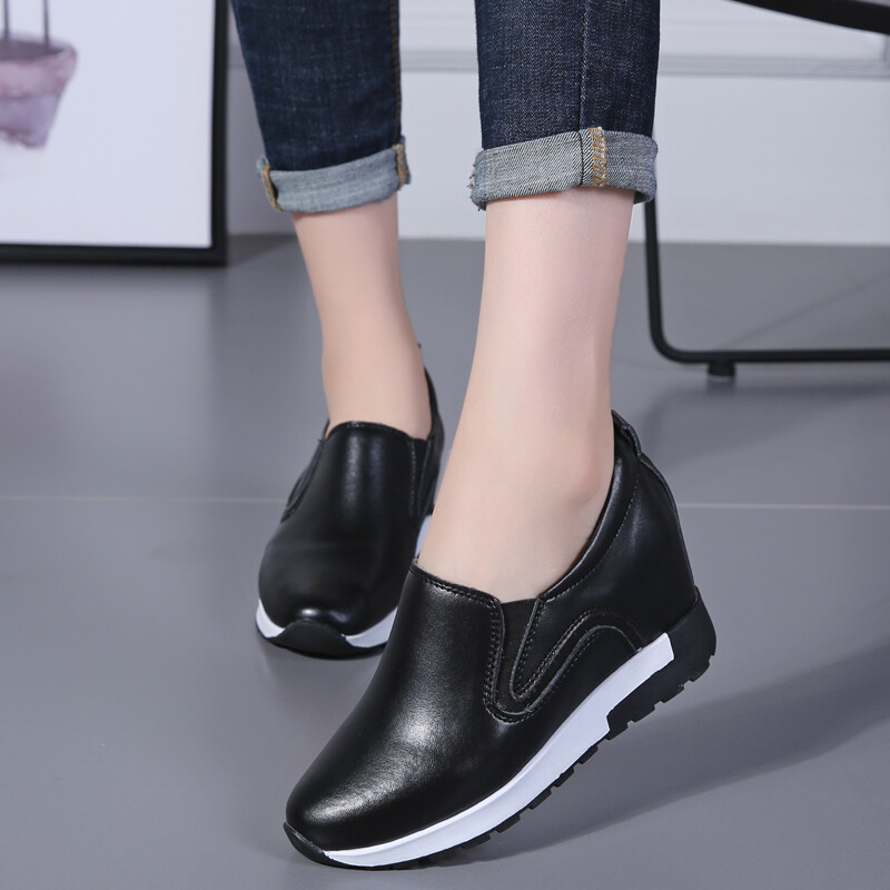 Pantofi ocazional pentru femeie Crește înălțimea Saboți Platformă Încălțăminte pentru femei Coș cu pană 2024 Toamnă Iarnă Nouă Vară Creepers Rochie Sport