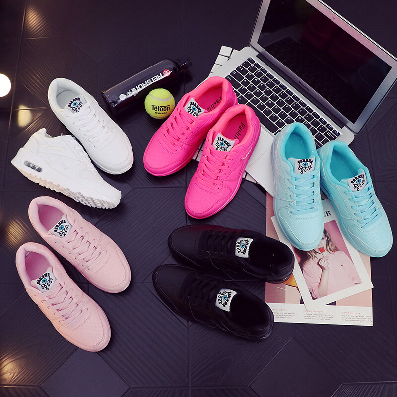 Női vaskos tornacipők Fűzős Platform Vulcanize Shoes Divat Egycipős lapos cipők