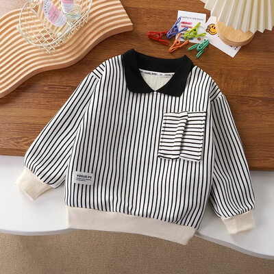 Hanorace de iarnă pentru băieți, plus topuri din catifea pentru copii, cu mânecă lungă, pulovere pentru copii, calduri groase, băieți, fete, cămăși polo haine