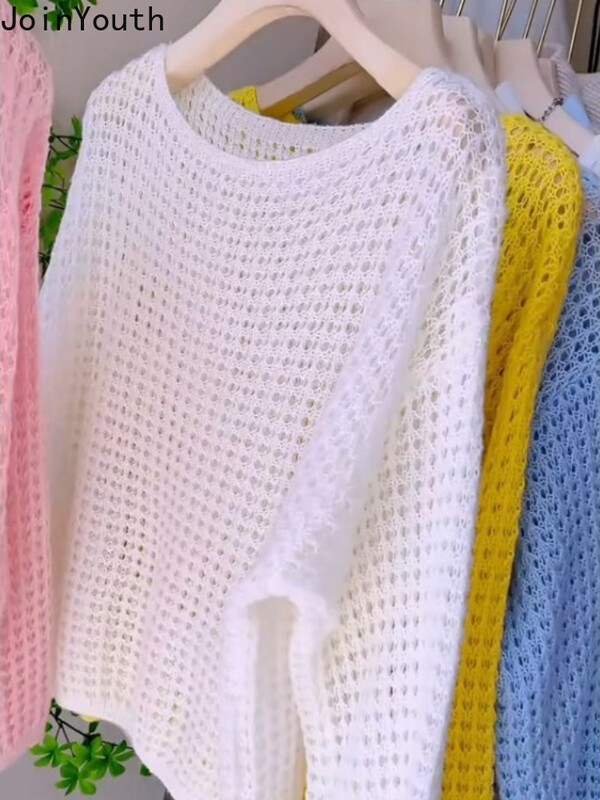 Divatos felsők, 2024 női pulóverek, hosszú ujjú, o-nyakú pulóver, húzós női, vékony kivágású, kötött, vágott pulóver Sueter Mujer