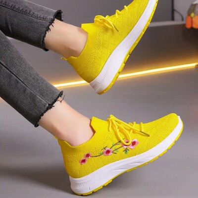 Tavaszi új női sportcipő, divatos, légáteresztő, könnyű, csúszásmentes, kopásálló, alkalmi sportcipő, lapos cipő