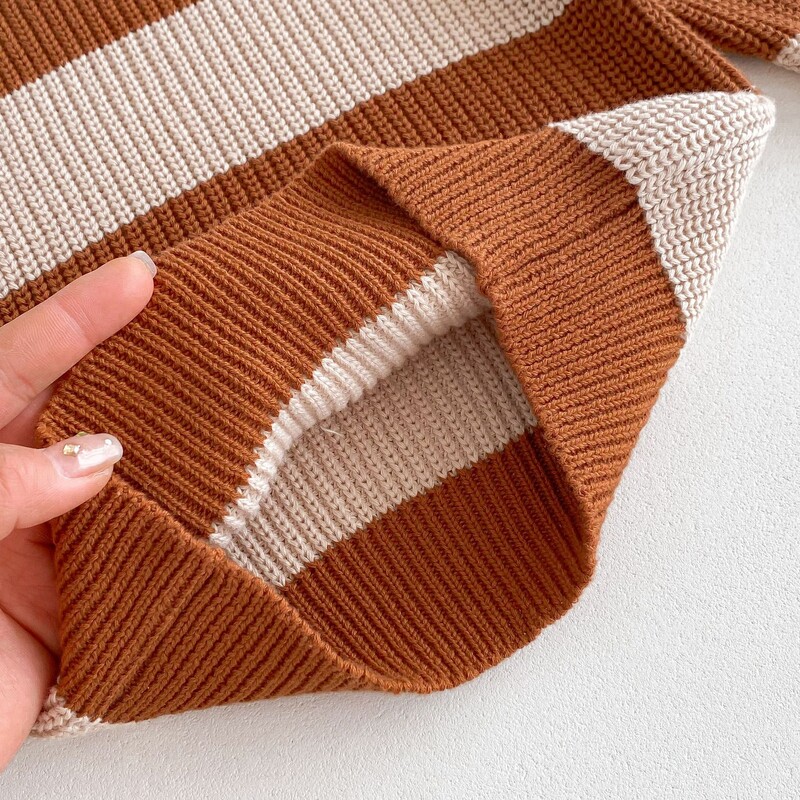 Pulover tricotat pentru copii, toamna 2024, noi băieți, tricotaje în dungi, pentru copii mici, fete, versatil, casual, pulover, pentru copii, tricoturi