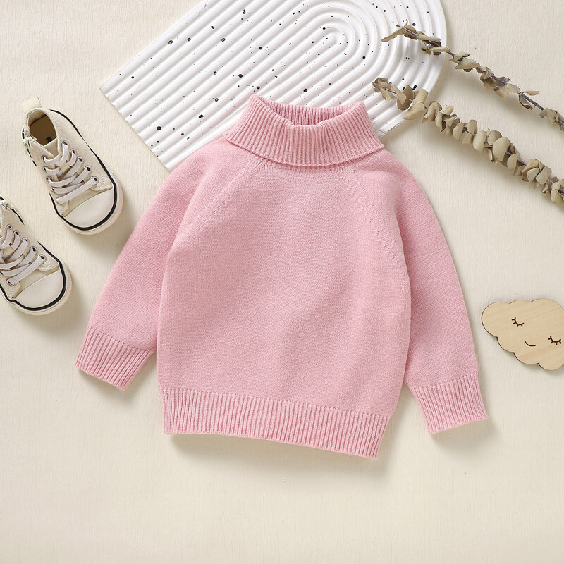 Rudens Ziemas Jauni Zēni Zēni Meiteņu Džemperi Bērnu Pulovers Tops Vienkrāsains Trikotāžas Džemperi Apģērbs Bērnu Apģērbs