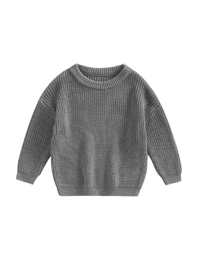 Sügistalvine väikelapse lastele Beebi kampsunid Vastsündinud poistele Tüdrukutele Soliidne lahtine kootud Pullover Kampsun Kampsun Beebi kudumid Riided