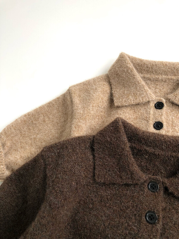 Iarna 2024, noi copii, cu mânecă lungă, ocazional, pulover, solid, băieți, fete, vintage, tricotat cu rever, cămăși polo groase, calde, pentru copii