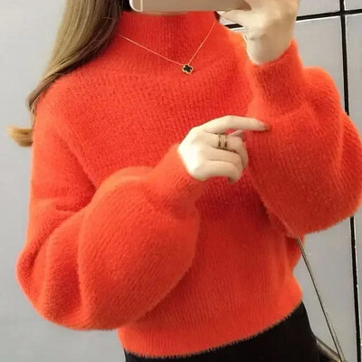 Κοντά πλεκτά πουλόβερ για γυναίκες χειμώνα 2024 Cropped φθινοπωρινό γυναικείο πουλόβερ Νέα πλεκτά Ζεστές προσφορές στην προσφορά Μακρυμάνικο