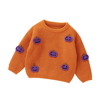Uued Beebipoisid Tüdrukute Riided Talveoranž Halloweeni kõrvits Kootud Vastsündinud Imiku Unisex Kampsunid Pulloverid Lillad Väikelapse džemprid