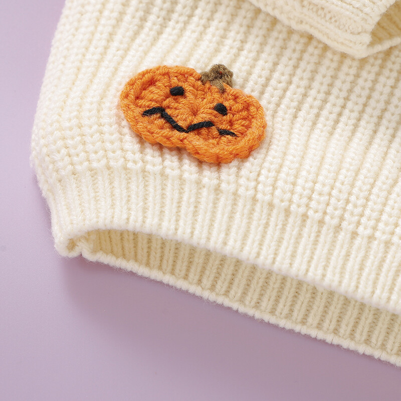 Nou-născuți Bebeluși Băieți Fete Iarnă Portocaliu Halloween Dovleac tricot Nou-născut Pulovere unisex Pulovere Purpuriu Pulovere pentru copii mici