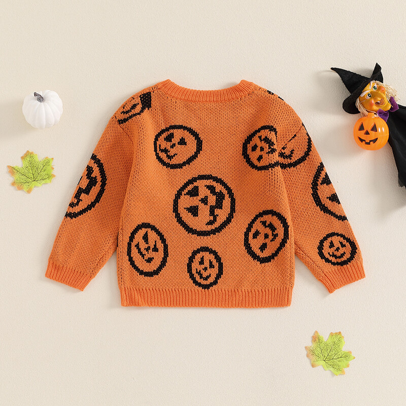 2024-06-06 Lioraitiin Baby Halloween πουλόβερ Μακρυμάνικα με στρογγυλή λαιμόκοψη γραφικά πλεκτά μπλουζάκια παιδικά φούτερ