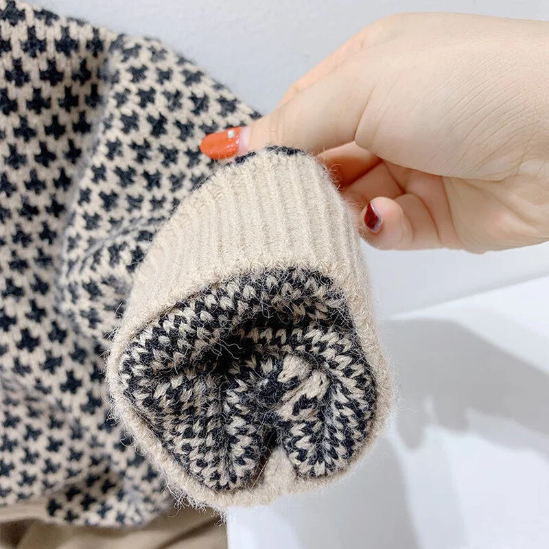 Koreai Stílus Tavasz Ősz tél Baby Boys Girls vastagabb Kötött pulóver Gyerek Pulóver Pulóver Baba Fiú Lány Felsők 1-8 éves korig