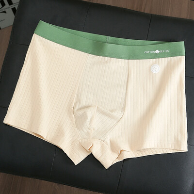 [Bloom the love] Boxer de marcă Lenjerie pentru bărbați Bumbac Solid respirabil Boxer pentru bărbați Boxeri pentru bărbați Cuecas masculine Dimensiune L-3XL XS9047