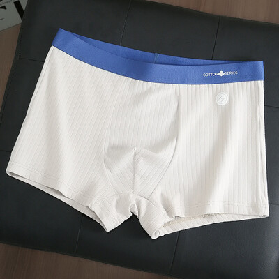 [Bloom the love] Boxer de marcă Lenjerie pentru bărbați Bumbac Solid respirabil Boxer pentru bărbați Boxeri pentru bărbați Cuecas masculine Dimensiune L-3XL XS9047