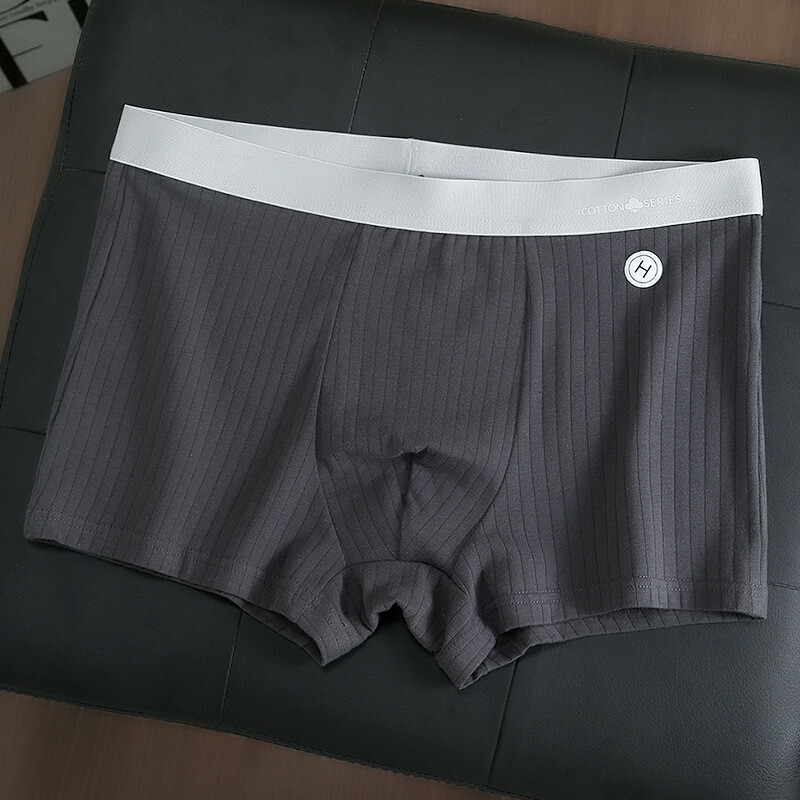 [Bloom the love] Boxer de marcă Lenjerie pentru bărbați Bumbac Solid respirabil Boxer pentru bărbați Boxeri pentru bărbați Cuecas masculine Dimensiune L-3XL XS9047