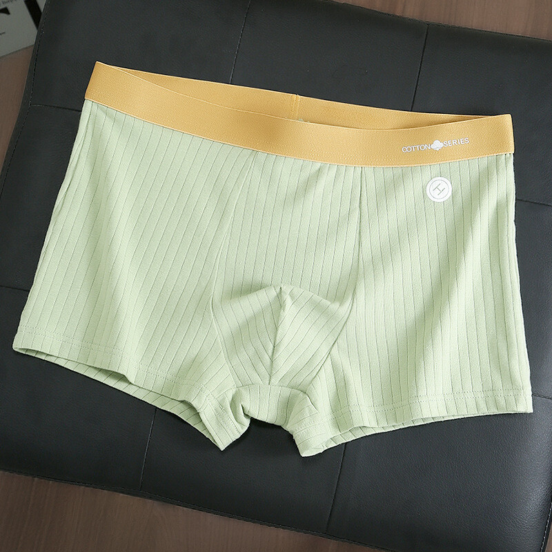 [Bloom the love] Boxer de marcă Lenjerie pentru bărbați Bumbac Solid respirabil Boxer pentru bărbați Boxeri pentru bărbați Cuecas masculine Dimensiune L-3XL XS9047