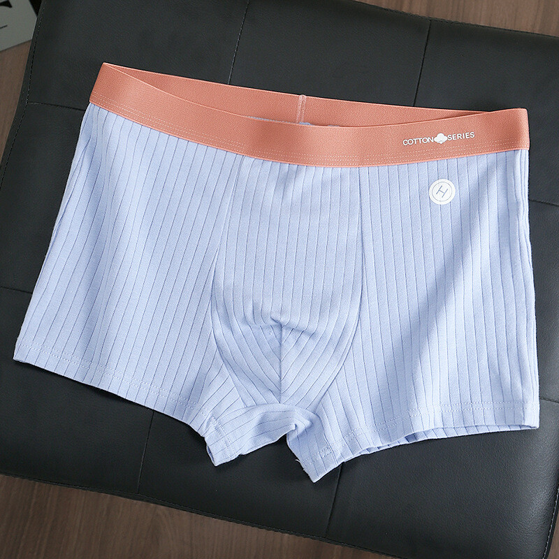 [Bloom the love] Boxer de marcă Lenjerie pentru bărbați Bumbac Solid respirabil Boxer pentru bărbați Boxeri pentru bărbați Cuecas masculine Dimensiune L-3XL XS9047