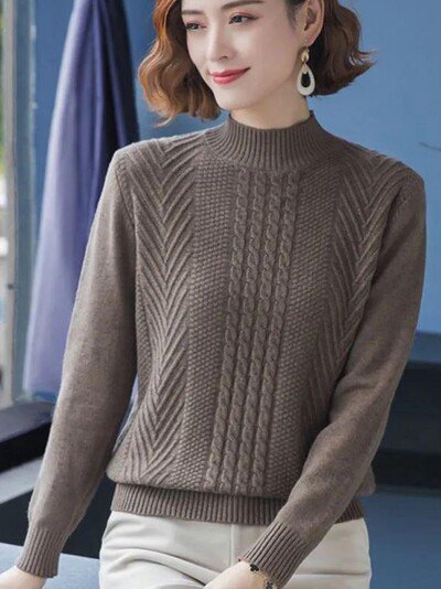 2024 NOU primăvară toamnă pulovere femei pulover femei lânc gros cașmir lână pulover tricotat mama jumper maiuri de tricotat