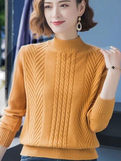 2024 NOU primăvară toamnă pulovere femei pulover femei lânc gros cașmir lână pulover tricotat mama jumper maiuri de tricotat