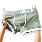 Jaunas Vīriešu Biksītes Kokvilnas Vīriešu Apakšveļa Burti Bokseršorti Elpojoši U Izliektas Vīriešu Apakšbikses Sexy Liela izmēra cuecas calzoncillos