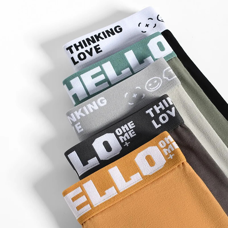 Jaunas Vīriešu Biksītes Kokvilnas Vīriešu Apakšveļa Burti Bokseršorti Elpojoši U Izliektas Vīriešu Apakšbikses Sexy Liela izmēra cuecas calzoncillos